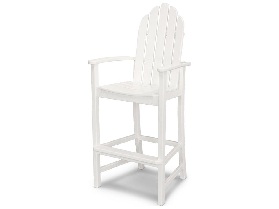 POLYWOOD Classic Adirondack Bar Chair Recycled Plastic Outdoor