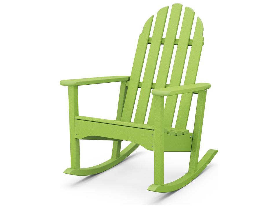 POLYWOOD Classic Adirondack Recycled Plastic Outdoor Rocking Chair