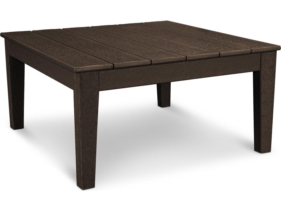 POLYWOOD Modern Square Conversation Table in Recycled Plastic