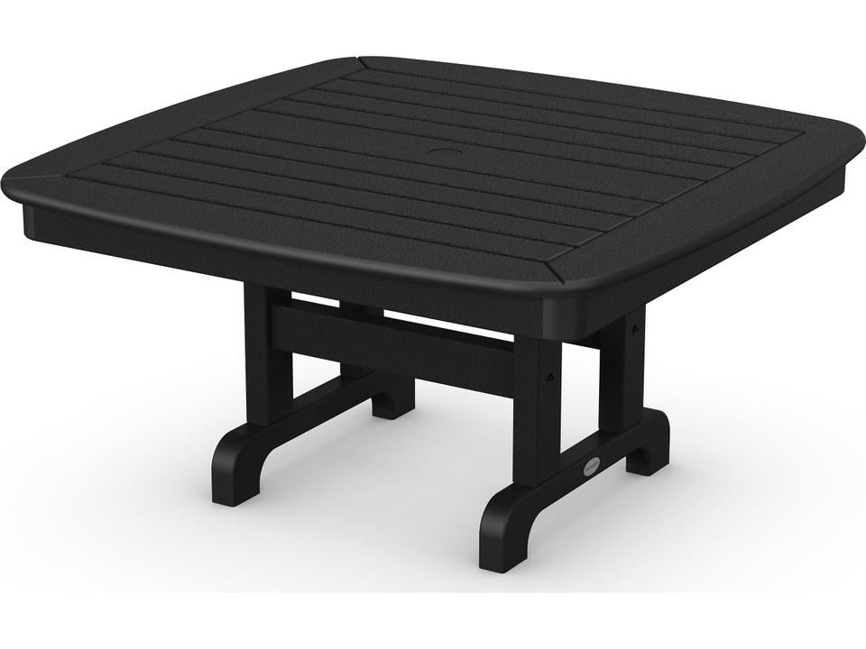 POLYWOOD Nautical Square All-Weather Conversation Table in Recycled HDPE