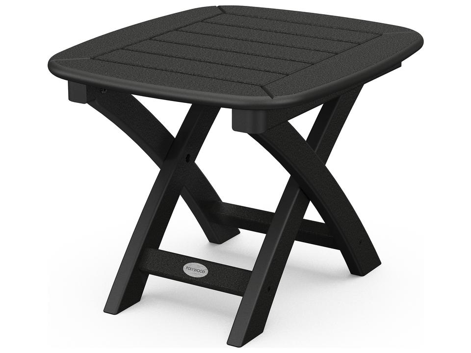 Nautical Recycled Plastic Rectangular End Table