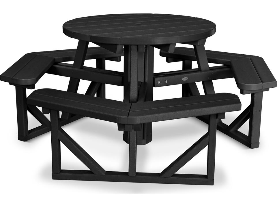 Park Recycled Plastic Round Patio Picnic Table