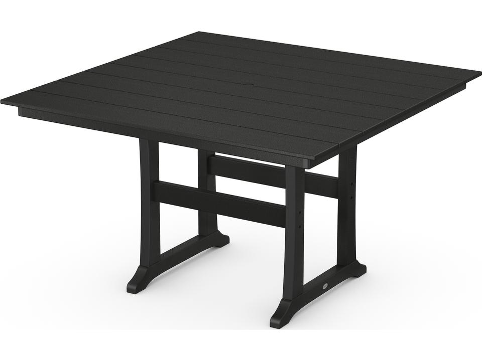 Farmhouse Recycled Plastic Square Outdoor Patio Counter Table