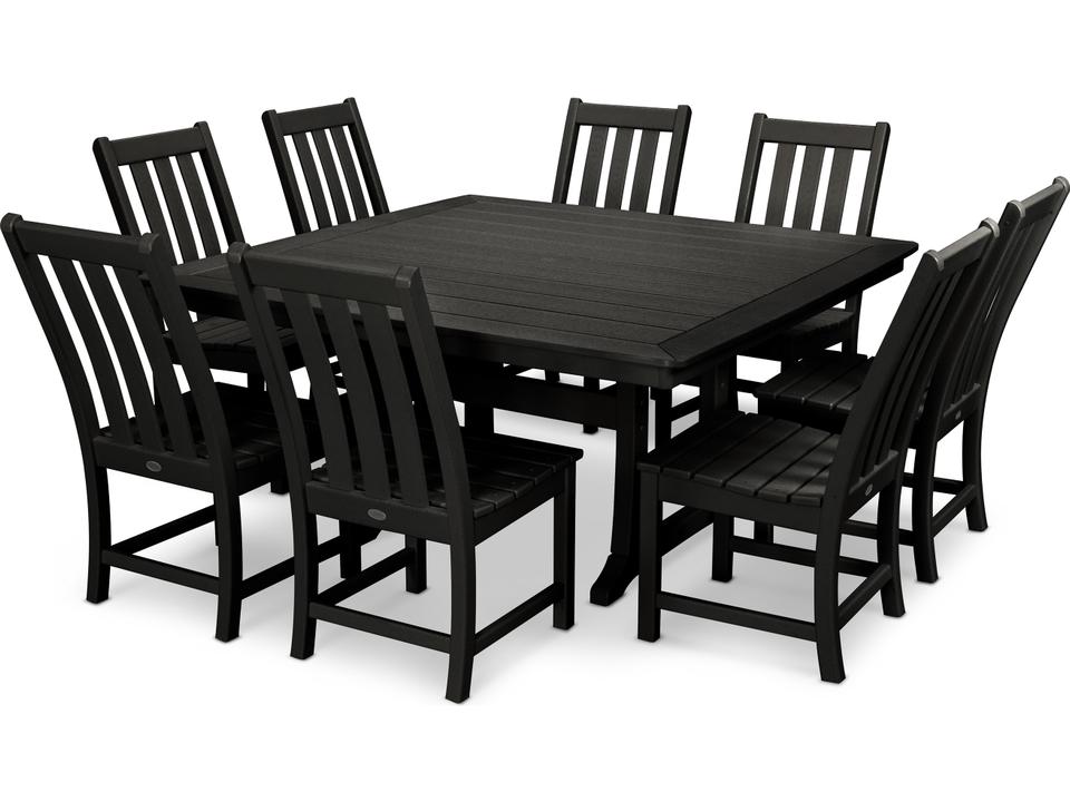 Vineyard Recycled Plastic 9 Piece Outdoor Patio Dining Set
