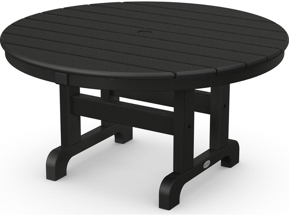 POLYWOOD Traditional Round Conversation Table in Recycled Plastic Lumber