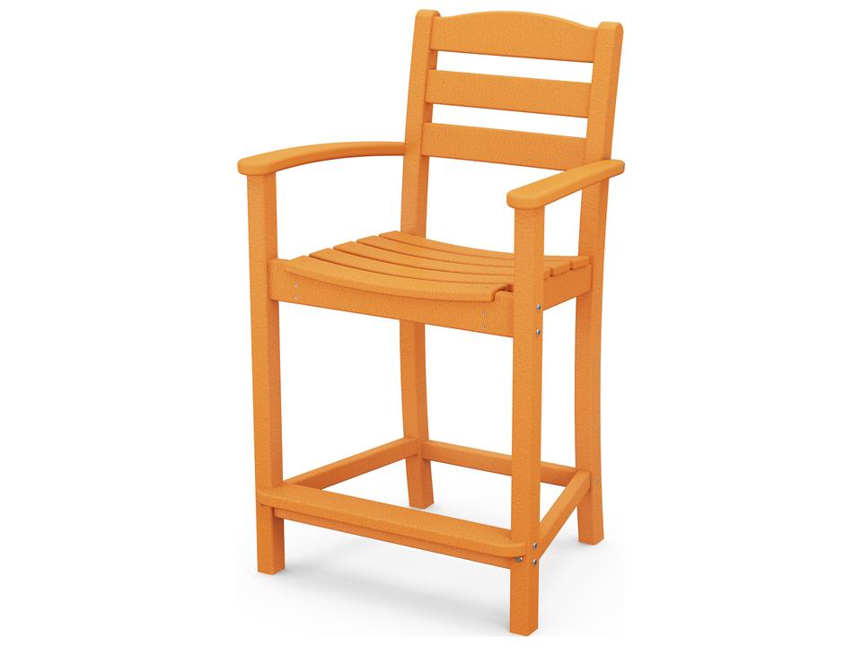 La Casa Cafe Recycled Plastic Arm Outdoor Counter Stool