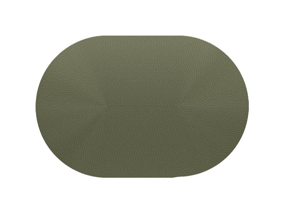 Nami Composition F Oval Braided Area Rug in Recyclable Polypropylene