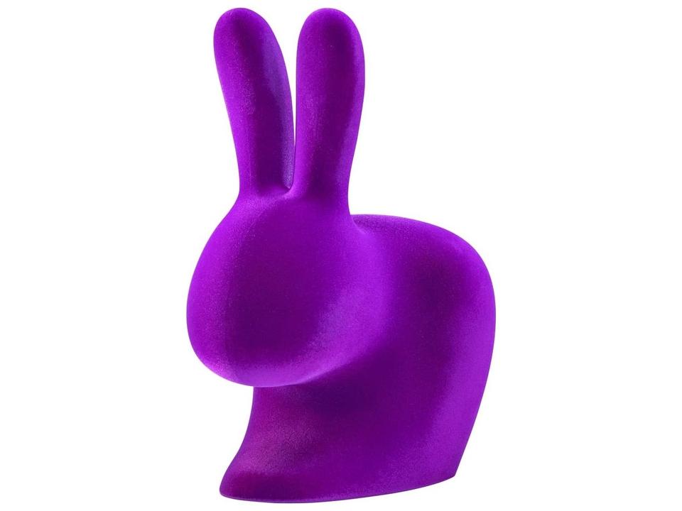 Rabbit Baby Velvet Accent Chair in Purple