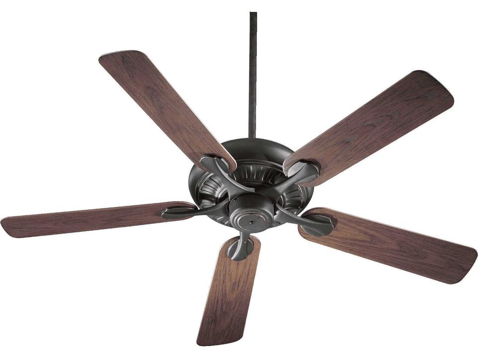 Pinnacle 52-Inch 5-Blade Outdoor Ceiling Fan in Old World with Walnut Blades