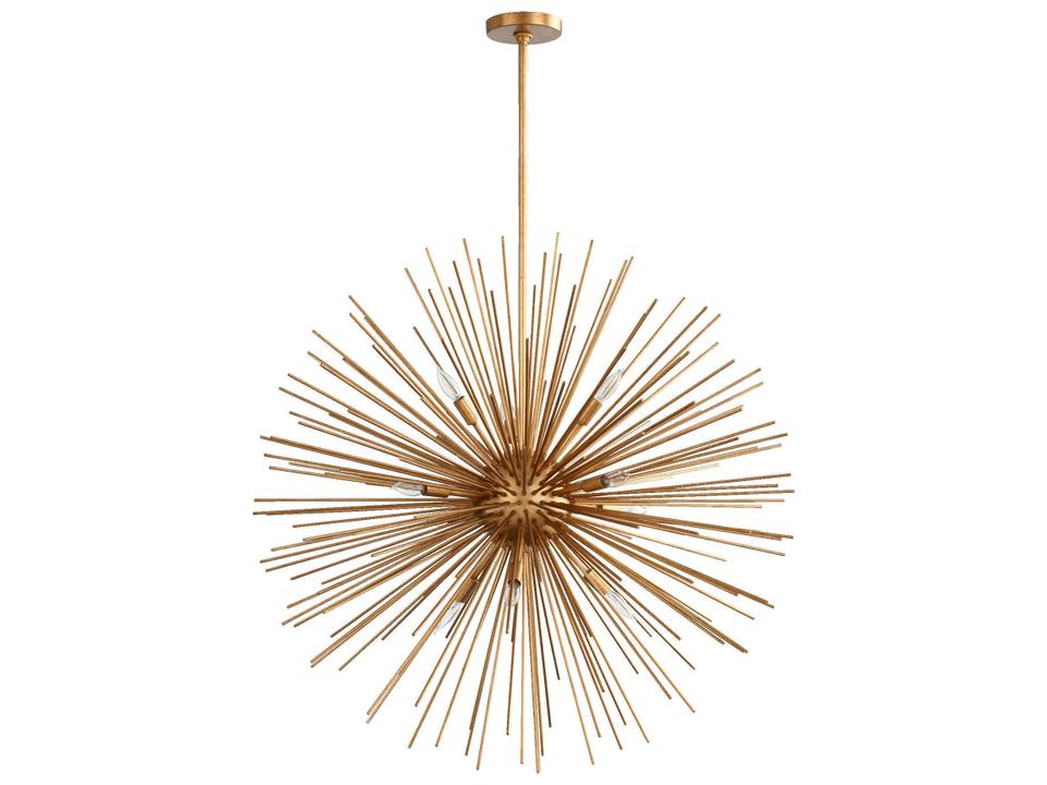 Electra 10-Light Sputnik Pendant in Gold Leaf Finish