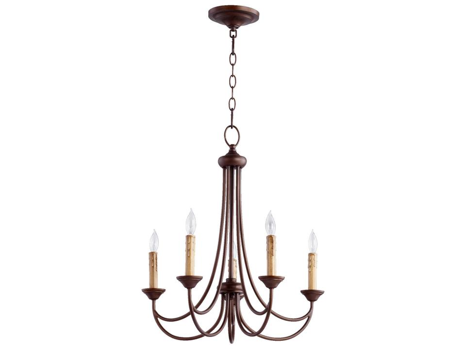 Brooks 5-Light Candelabra Chandelier in Oiled Bronze