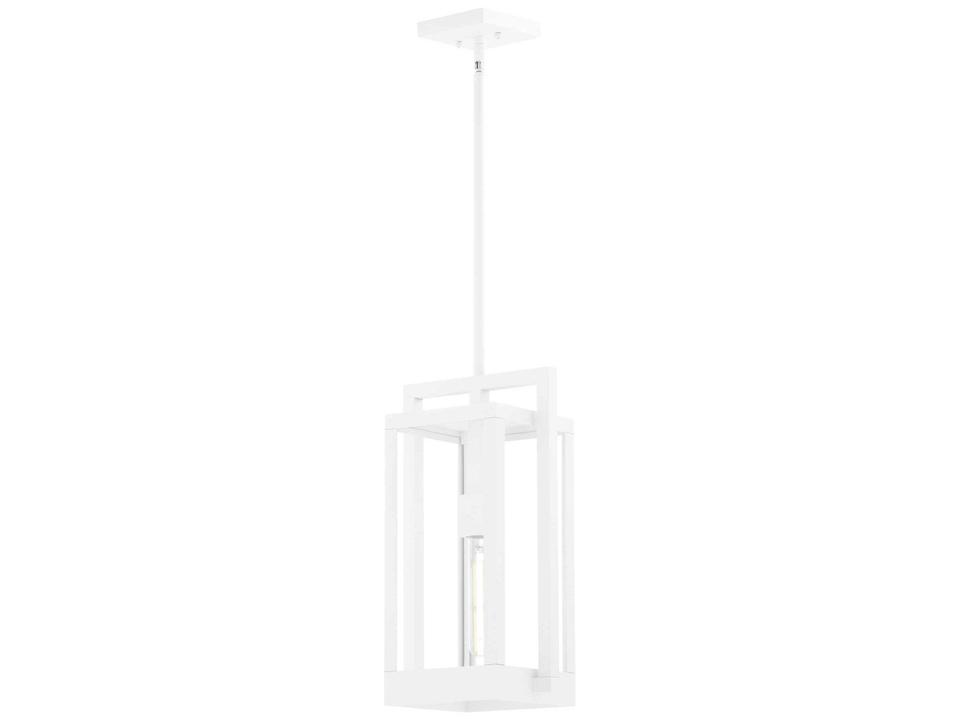 Marco 1-Light Outdoor Hanging Pendant Light in White