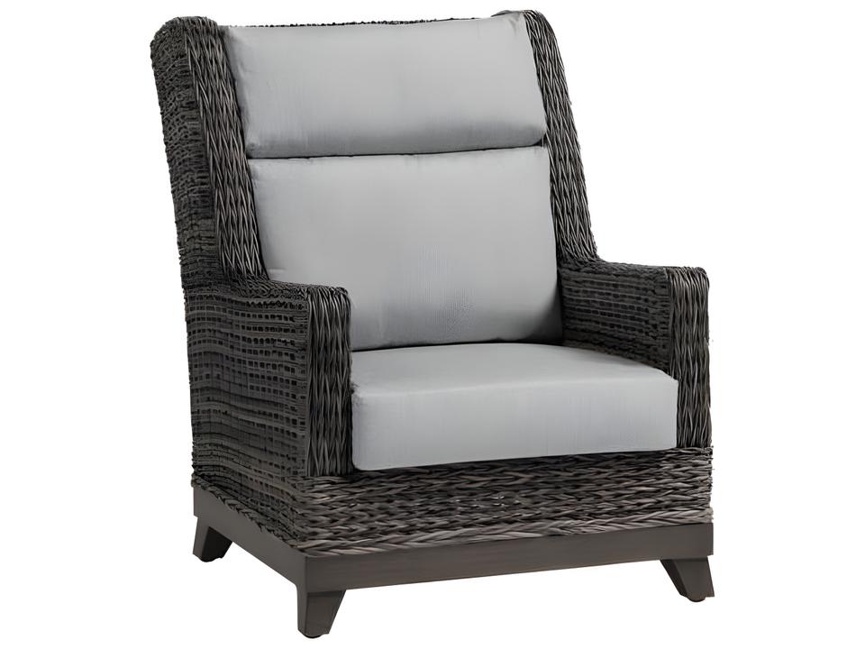 Boston Highback Outdoor Lounge Chair With Hand-Woven Resin Weave