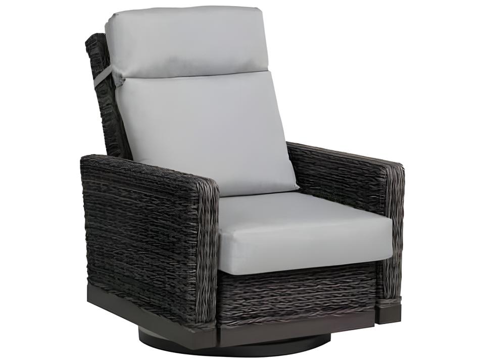 Boston Aluminum Resin Woven Outdoor Swivel Reclining Lounge Chair