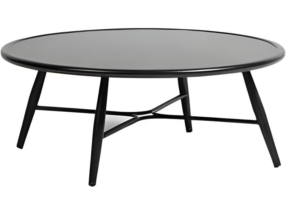 Bolano Round Aluminum Coffee Table in Ash Grey