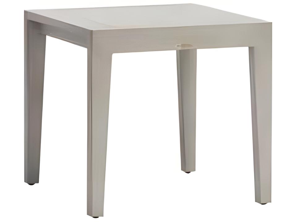 Lucia Square End Table in Pearl Aluminum
