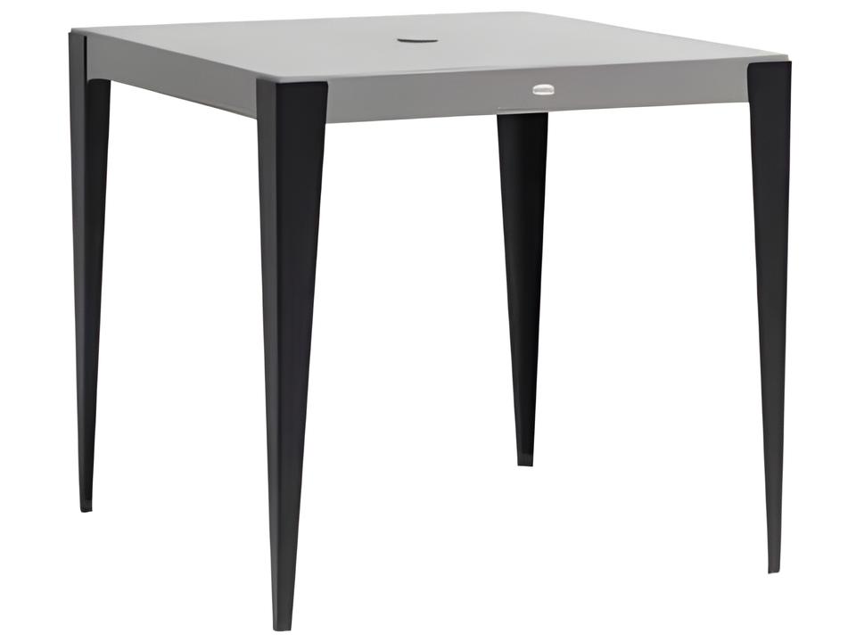 Genval 38-Inch Square Cement Top Counter Table with Umbrella Hole