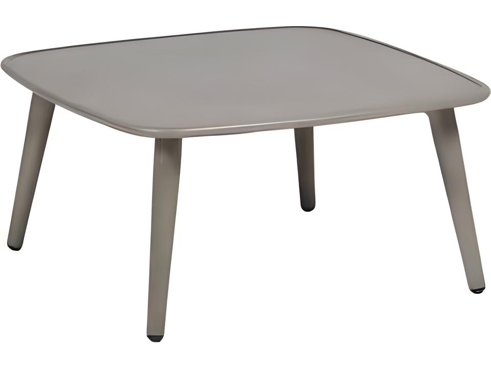 Coconut Grove Square Coffee Table in Silver Pearl Aluminum