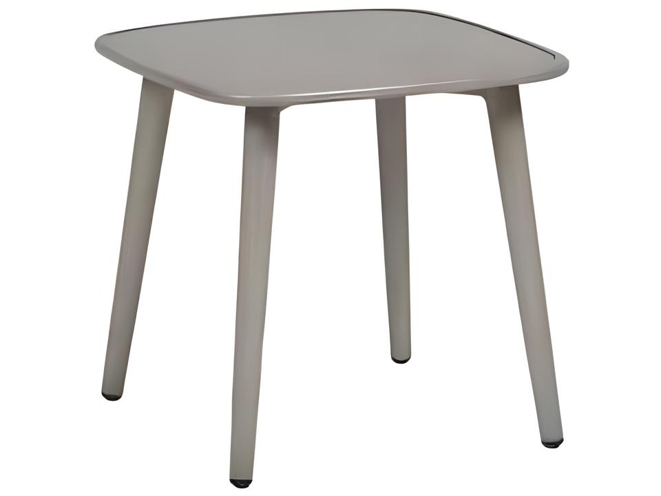 Coconut Grove Square End Table in Pearl Aluminum