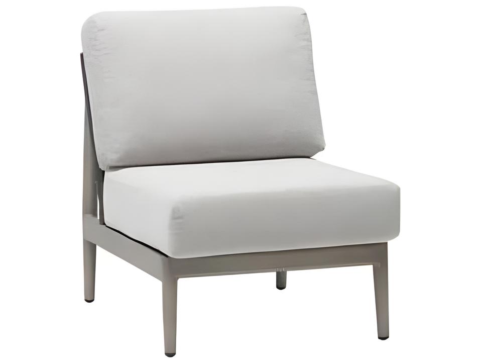 Coconut Grove Silver Pearl Aluminum Cushion Loveseat