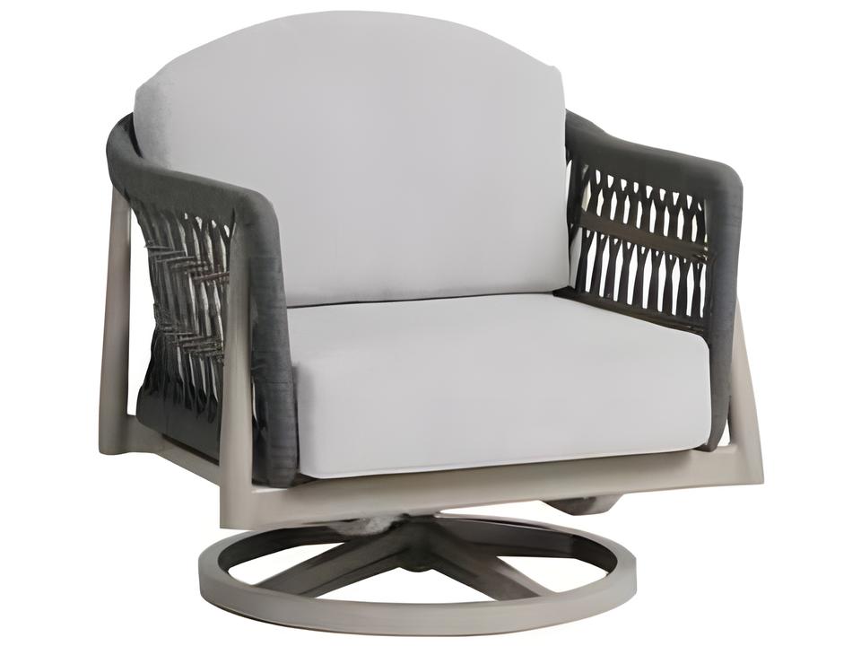 Coconut Grove Silver Pearl Aluminum Cushion Lounge Chair