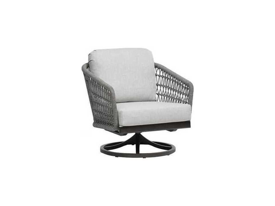 Poinciana Outdoor Swivel Rocker Lounge Chair with Aluminum Frame