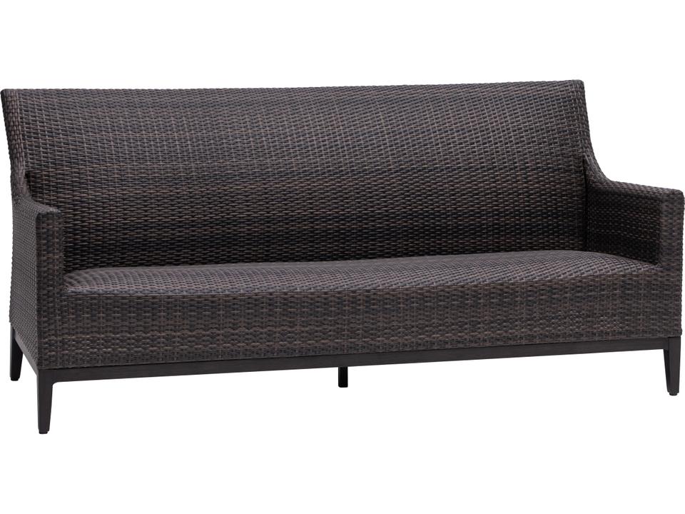 Biltmore Outdoor Sofa with Wild Truffle Wicker and Rusty Umber Frame