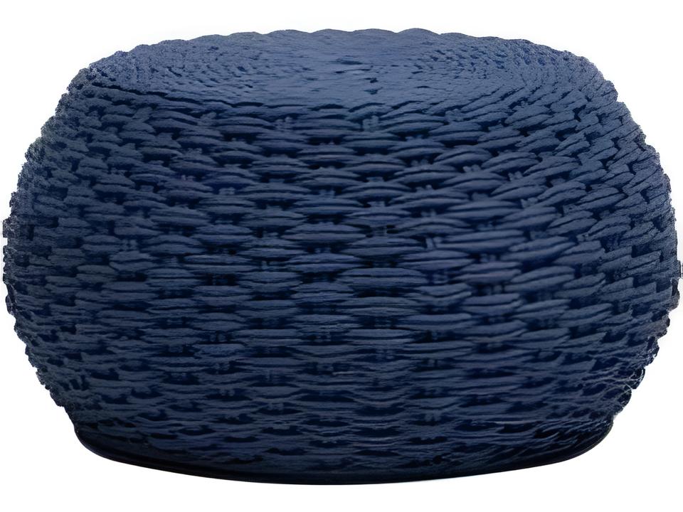 Giro Aluminum Rope Ottoman in Blue
