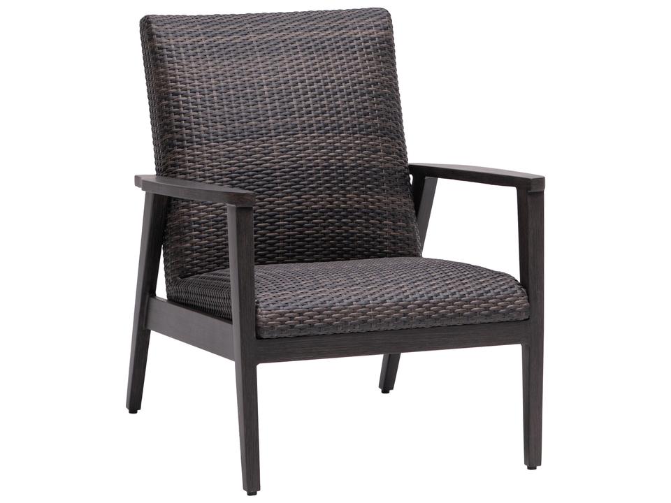 Cabo San Lucas Aluminum Wicker Lounge Chair in Wild Truffle with Rusty Umber