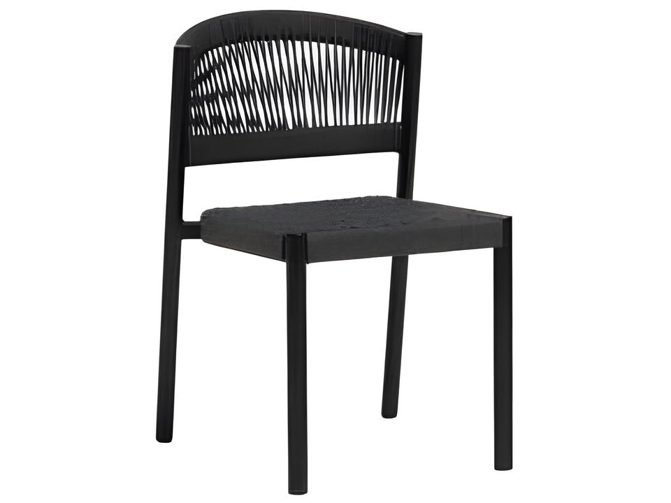 Naples Silver Diva Night Aluminum Strap Dining Chair