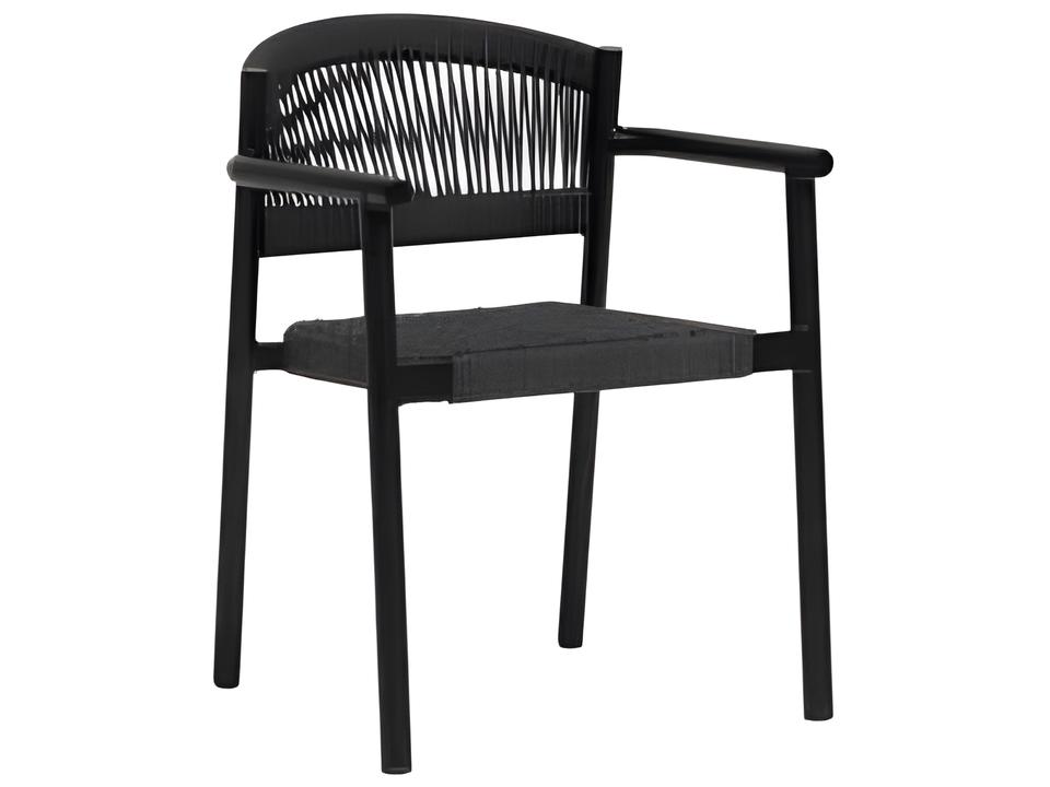 Naples Silver Diva Night Aluminum Strap Dining Chair