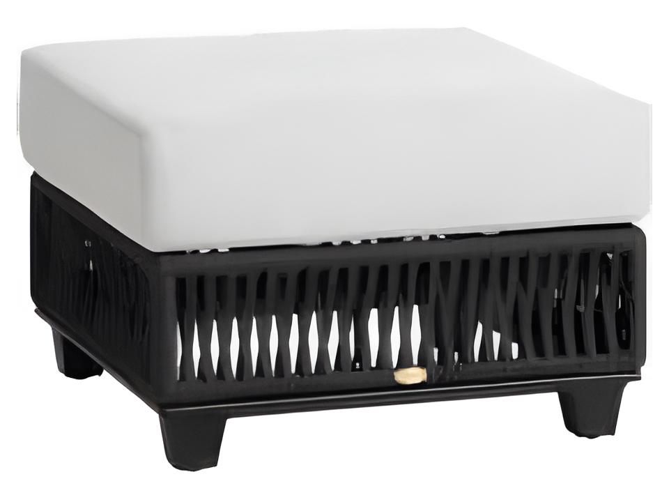 Gemelli Outdoor Cushion Ottoman in Diva Night Aluminum