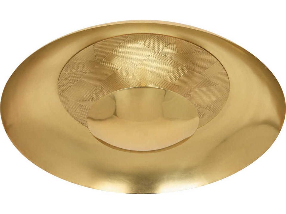 Michael Berman Brut 1-Light LED Flush Mount in Modern Brass