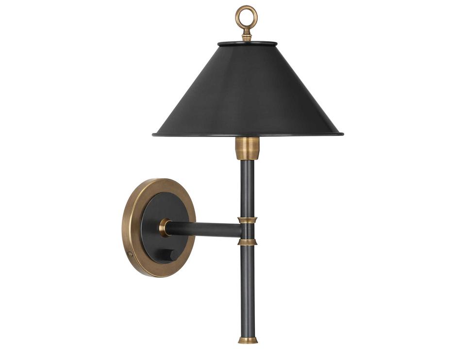 Aaron Wall Sconce Bronze and Brass Modern