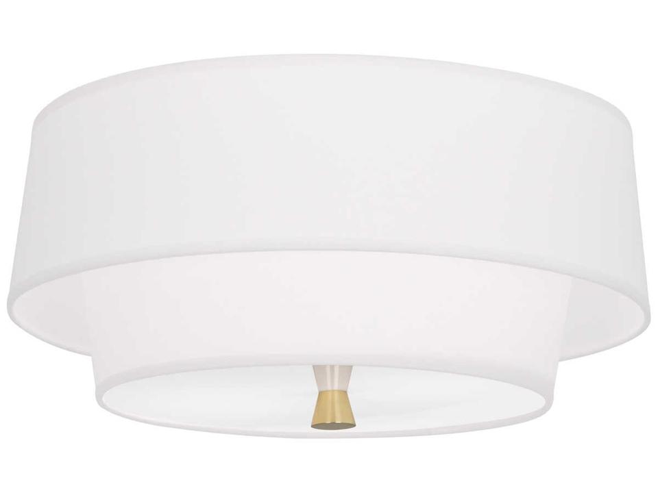 Decker 2-Light Flush Mount in Ascot White