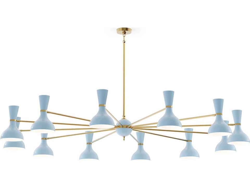 Clare 12-Light Chandelier Mid-Century Modern Design