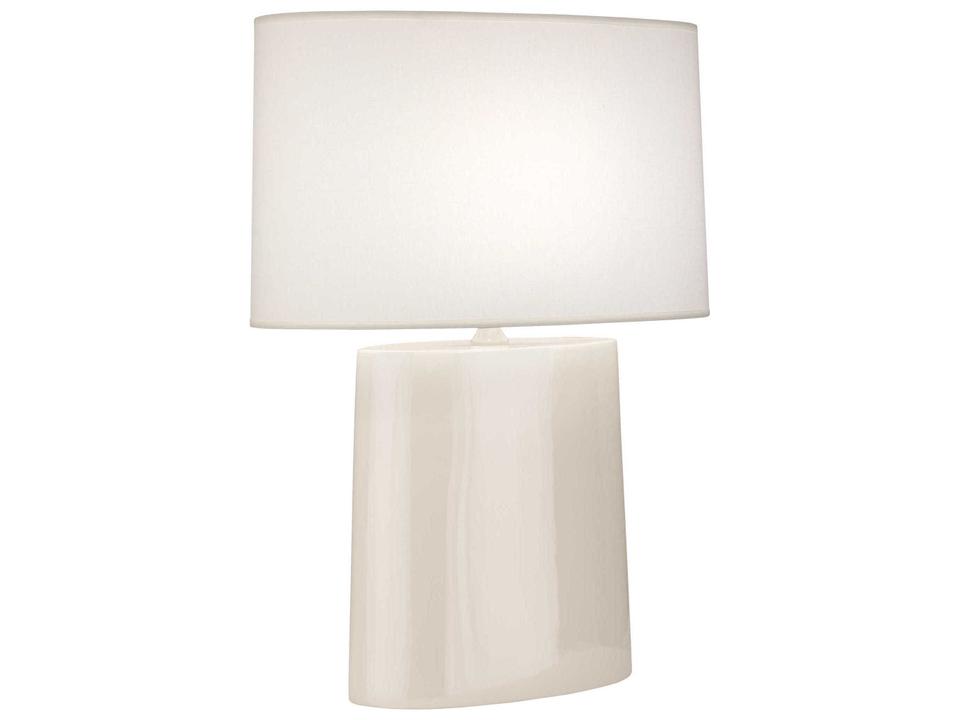 Victor Table Lamp in Bone Glazed Ceramic