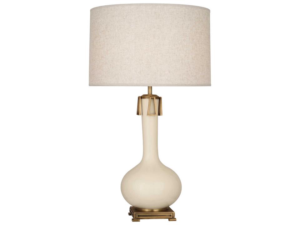 Athena Table Lamp Bone Glazed Ceramic