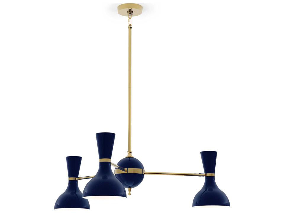 Clare 3-Light Modern Brass Chandelier