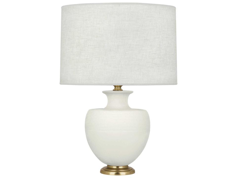 Michael Berman Atlas Matte Lily Glazed White Buffet Lamp