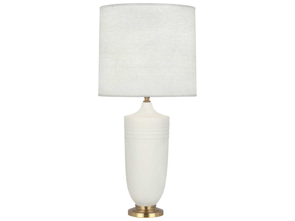 Michael Berman Hadrian Buffet Lamp in Matte Lily Glazed White