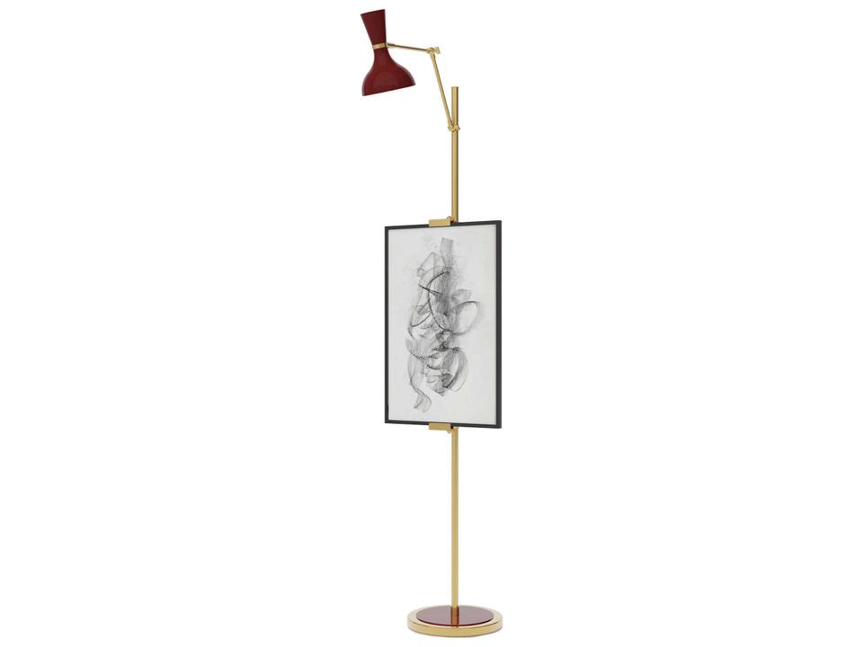 Clare Easel Floor Lamp with Full Range Dimmer