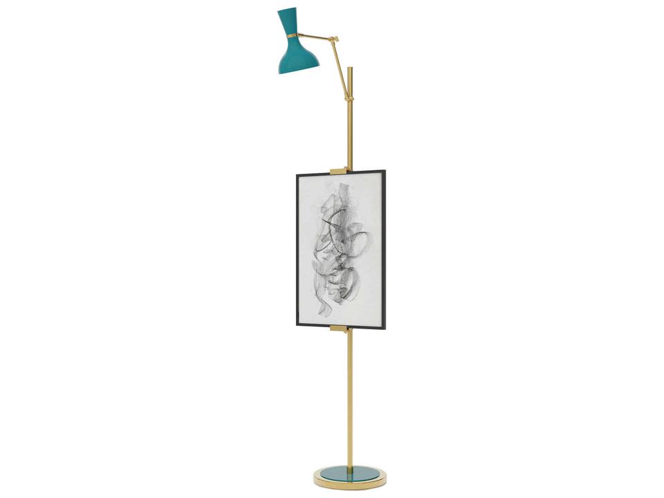 Clare Easel Floor Lamp with Full-Range Dimmer