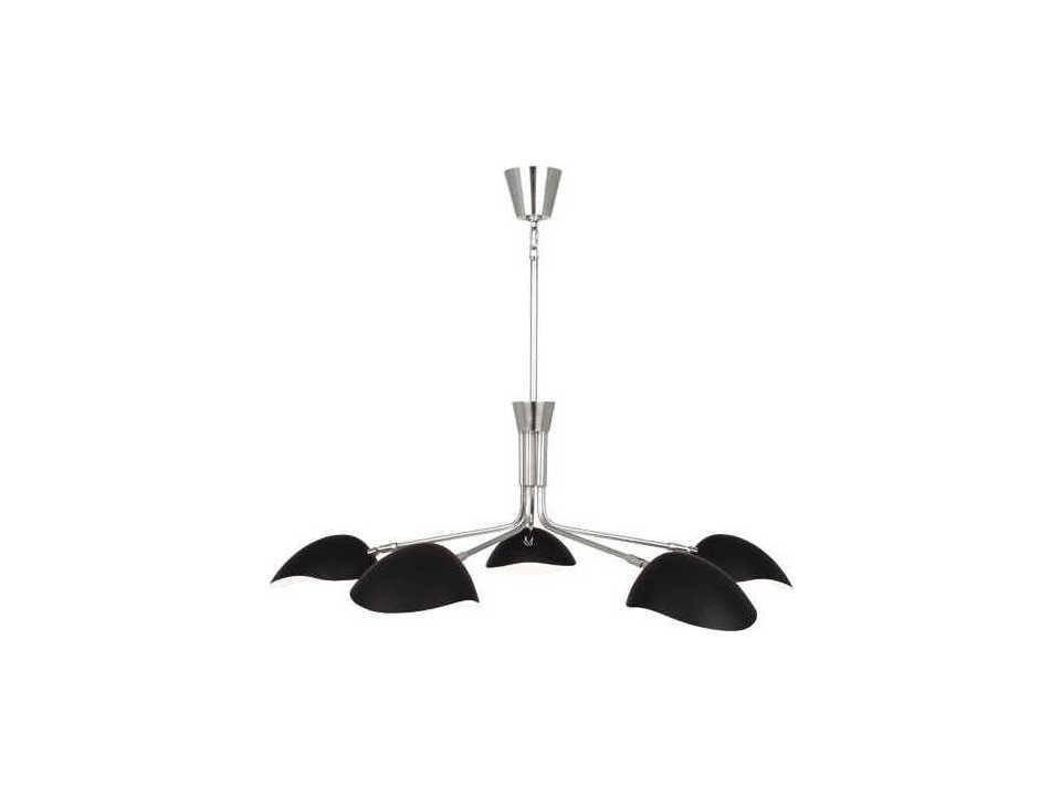 Rico Espinet Racer 5-Light Chandelier in Polished Nickel