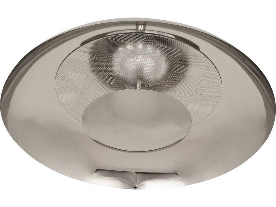 Michael Berman Brut 1-Light LED Round Flush Mount in Polished Nickel