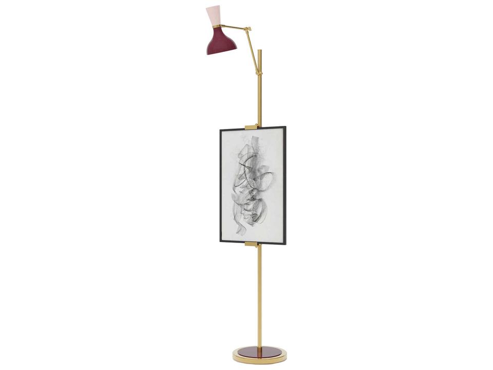 Clare Adjustable Easel Floor Lamp with Full Range Dimmer