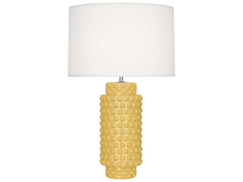 Dolly Sunset Yellow Glazed Textured Buffet Lamp