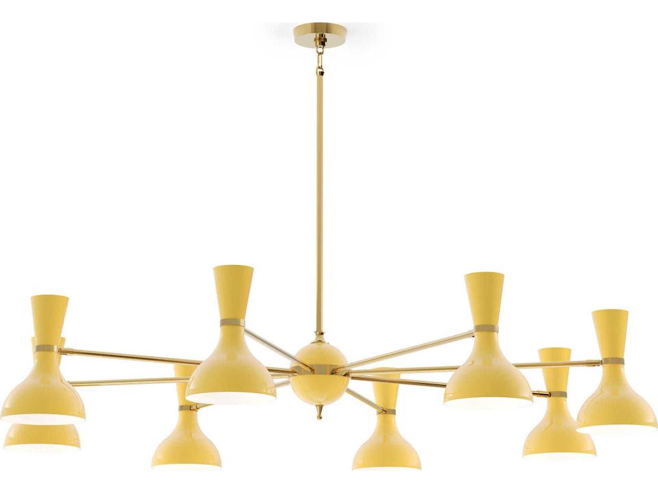 Clare 8-Light Chandelier in Modern Brass