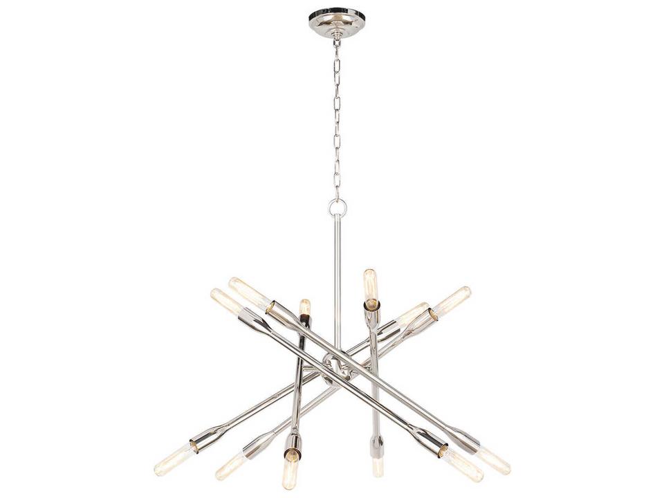 12-Light Cobra Sputnik Chandelier in Polished Nickel
