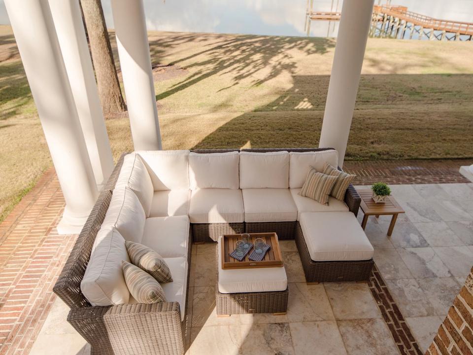 Sanibel Wicker Sectional Patio Lounge Set